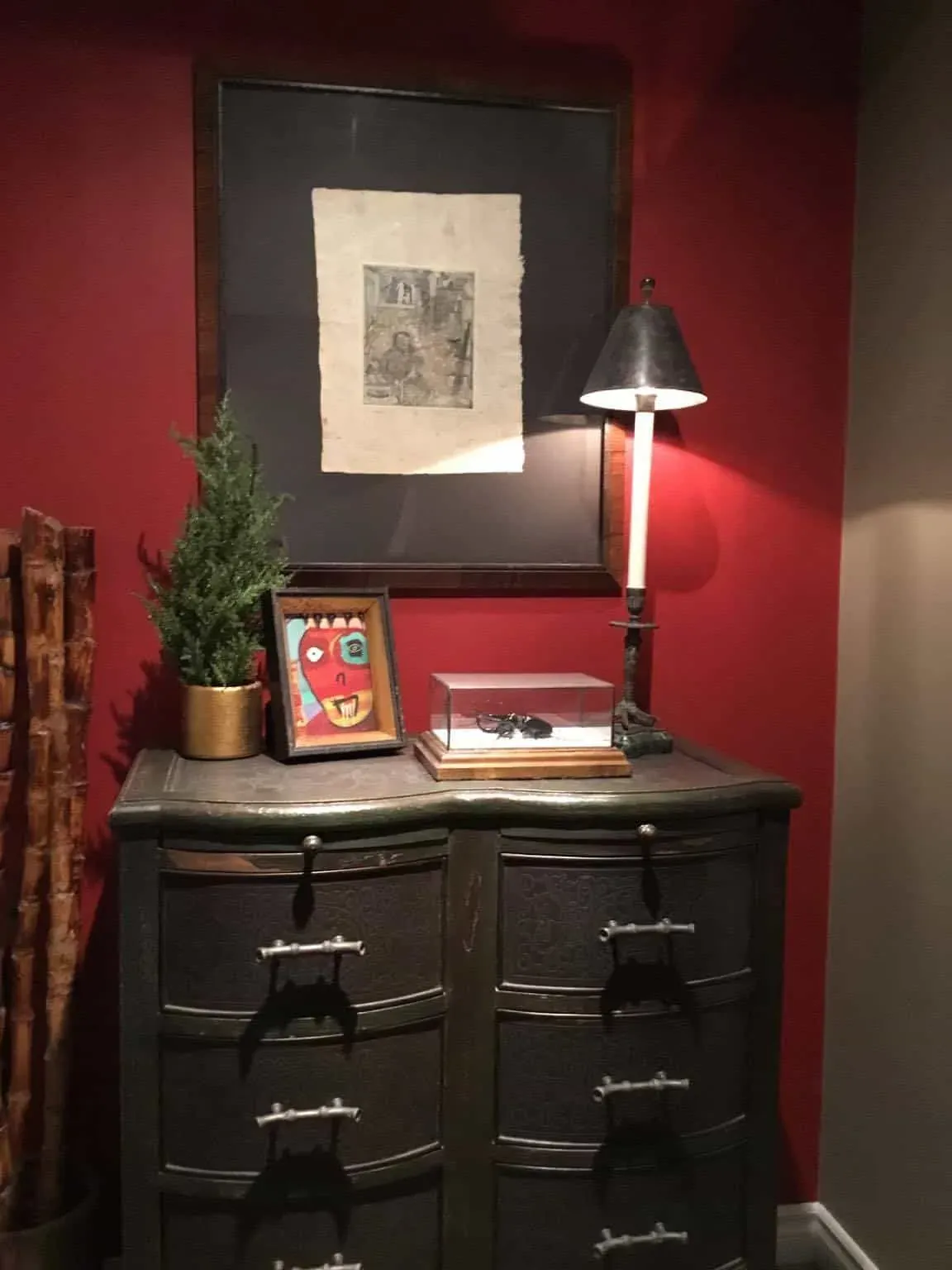 Heritage House - Asian Inspired Chest with Engraved Brass Drawer Fronts